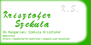 krisztofer szekula business card